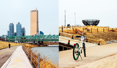 Four great bike courses for travelers to enjoy in Seoul.