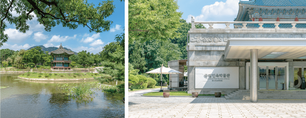 Hyangwonjeong Pavilion & National Folk Museum of Korea