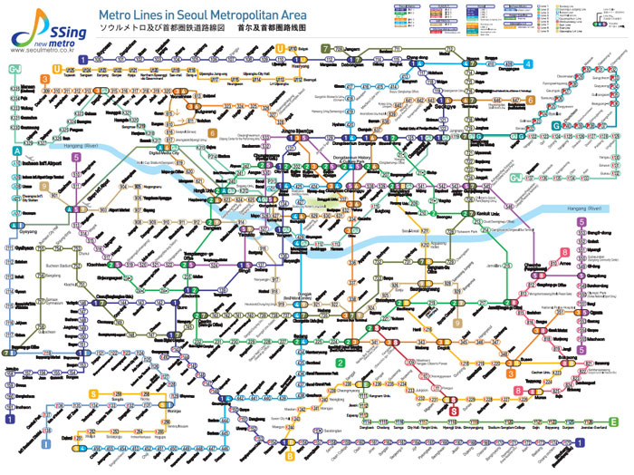 Metro Lines in Seoul Metropolitan Area